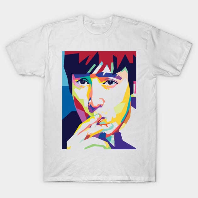 john lennon in pop art T-Shirt by Mulyadi Walet